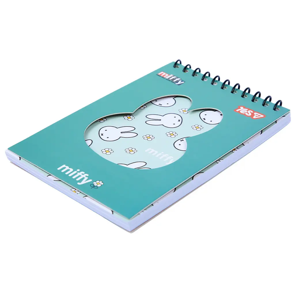 Блокнот Yes Miffy Flowers 100x150 мм з фігурною висічкою 60 аркушів клітинка (152249) - фото 2