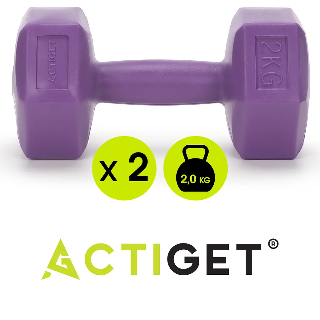 Гантелі Actiget Hex 2 x 2 кг ACT0158 Purple - фото 5