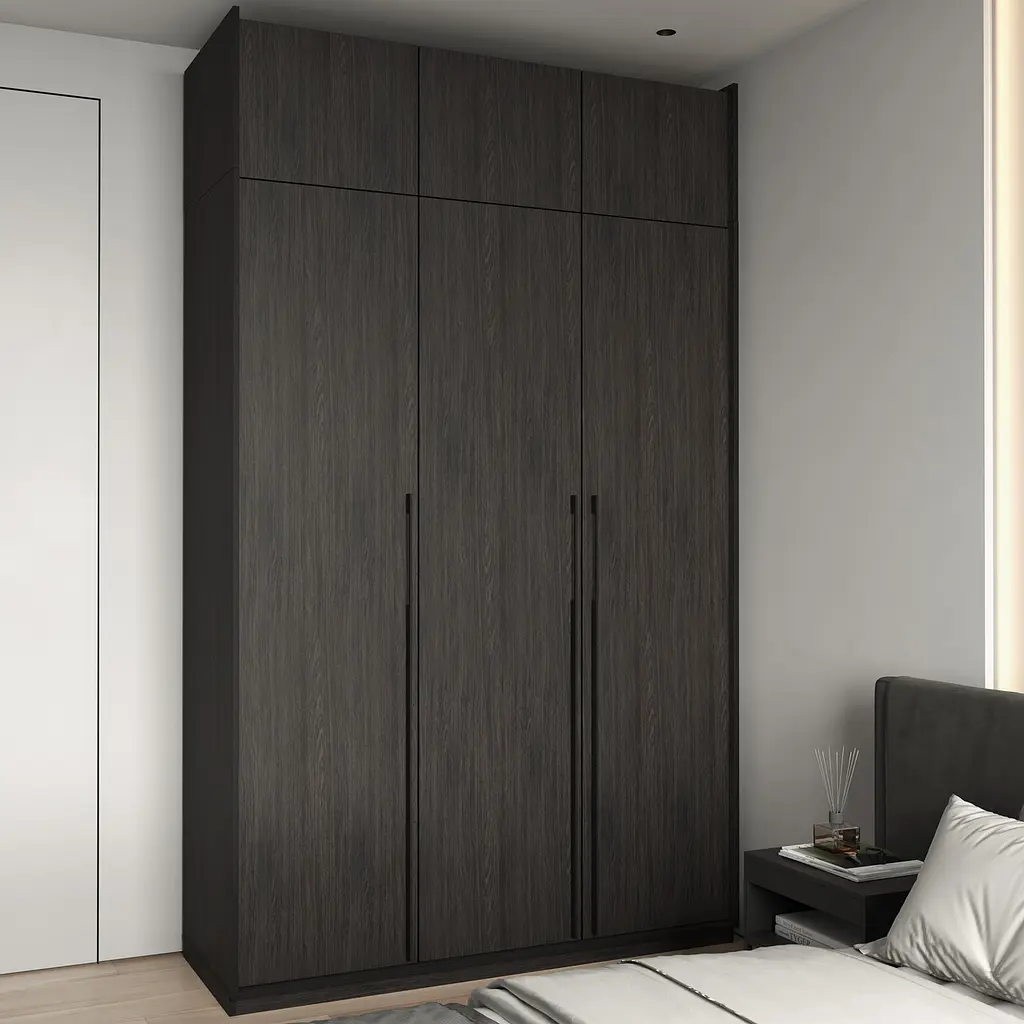 Шафа для одягу Flamecame у спальню зі штангою та поличками на 3 двері FR-16 Венге - фото 3