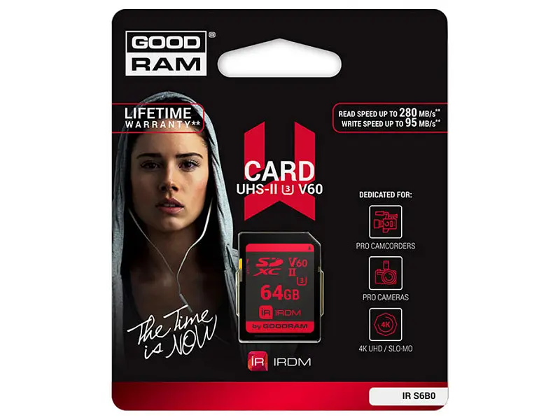 Карта пам'яті GOODRAM IRDM SDXC UHS-II U3 64 GB (IR-S6B0-0640R11) - фото 2