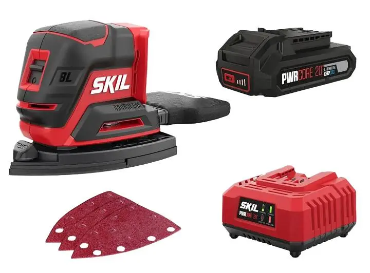 Шлифмашина вибрационная аккумуляторная 3720 CC Compact 20В Skil teh0025468 - фото 2