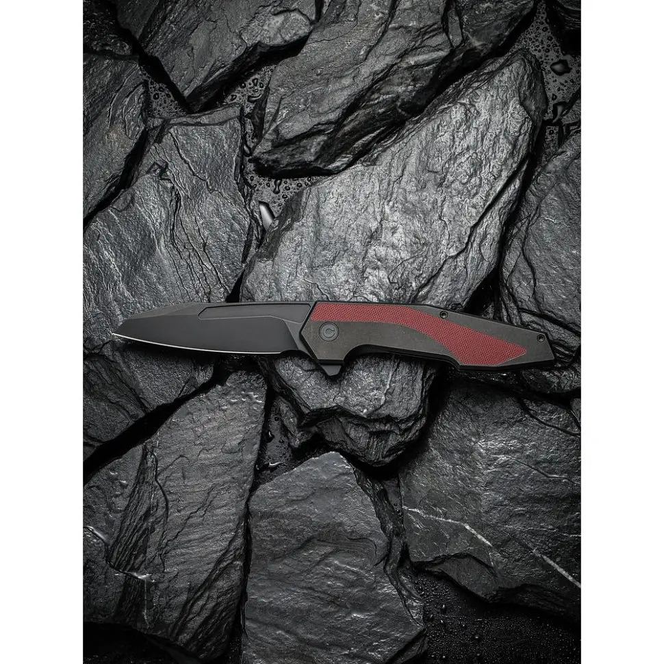 Ніж складаний туристичний Civivi Hypersonic, (9.4 см) 14C28N / Steel & G10 чорно-бордовий - фото 17