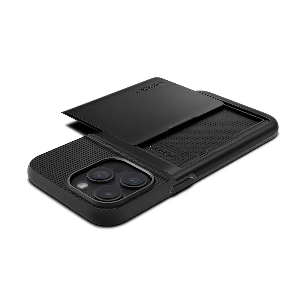 Чехол Spigen Slim Armor CS для iPhone 15 Pro Max Black (ACS06589) + защитное стекло - фото 6