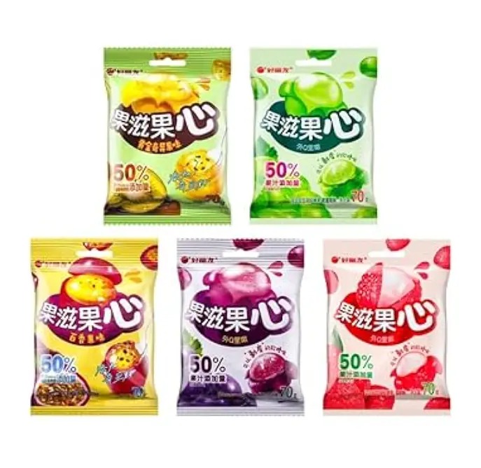Китайські жувальні цукерки Orion Peelable Passion Fruit Flavor Gummy Candy Маракуя 17г - фото 6