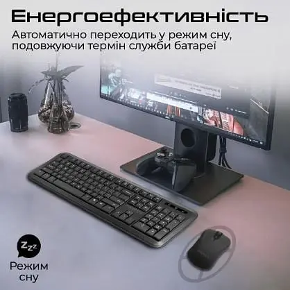 Комплект (клавиатура+мышь) Promate PROCOMBO-6 USB Black - фото 4