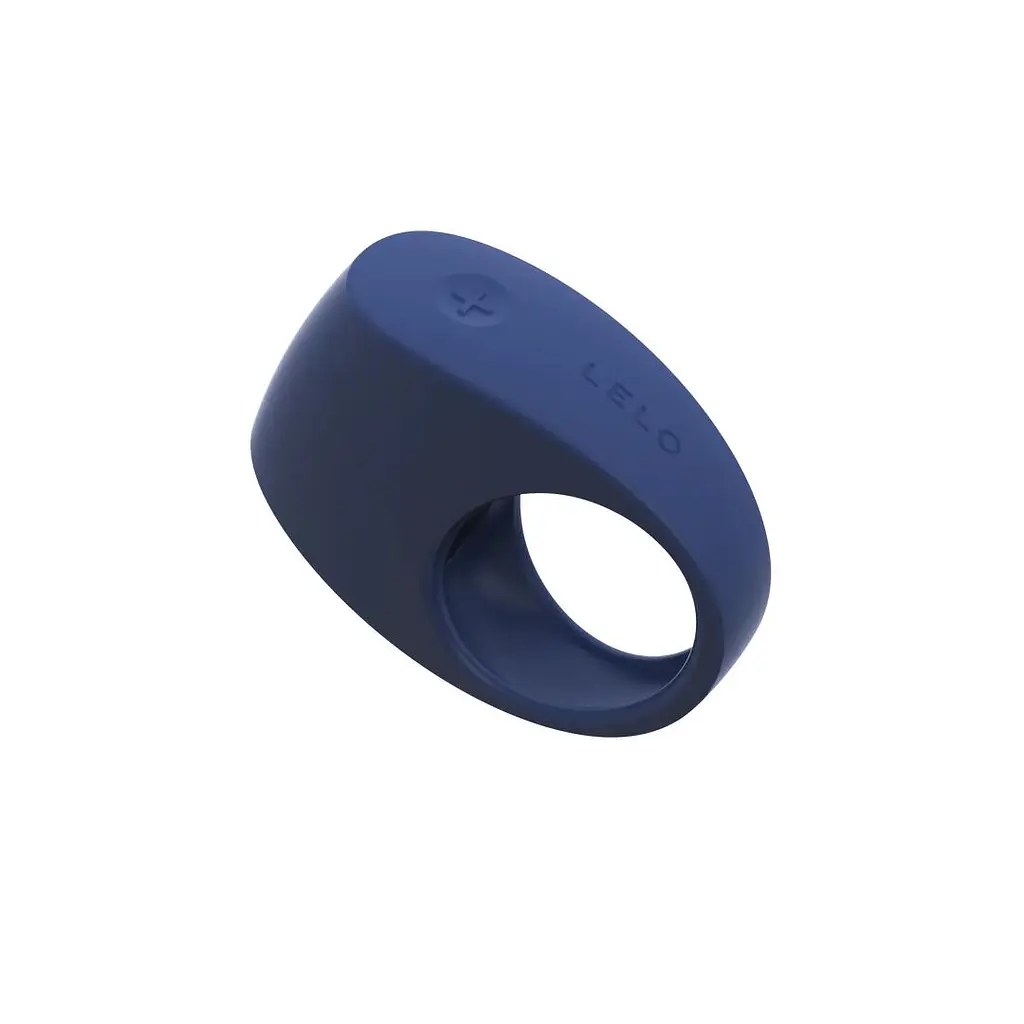 Ерекційне кільце з вібрацією LELO Tor 3 Base Blue, керування зі смартфона - фото 4