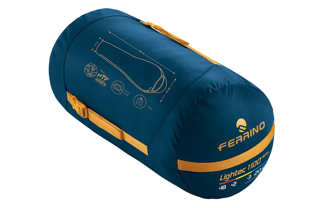Спальний мішок Ferrino Lightec SM 1100/-3°C Blue/Yellow Left (86650IBB) - фото 2