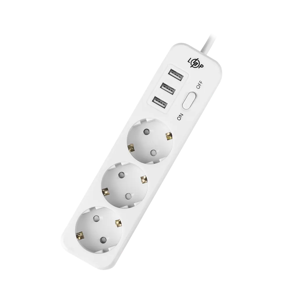 Мережевий фільтр PREXiaomiUM LP-X3 USB 2 м White (2200 Вт) - фото 3