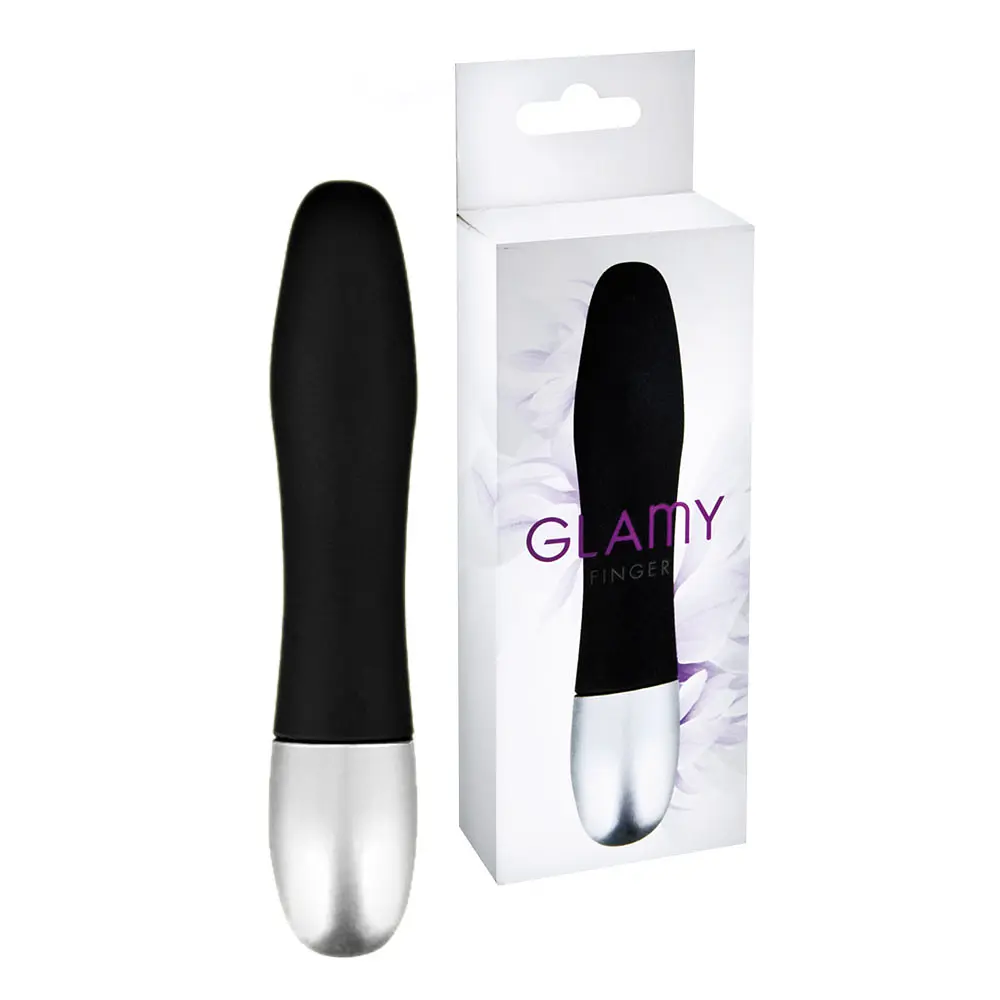 Мини-вибратор Glamy Finger 11 см (черный) - фото 3