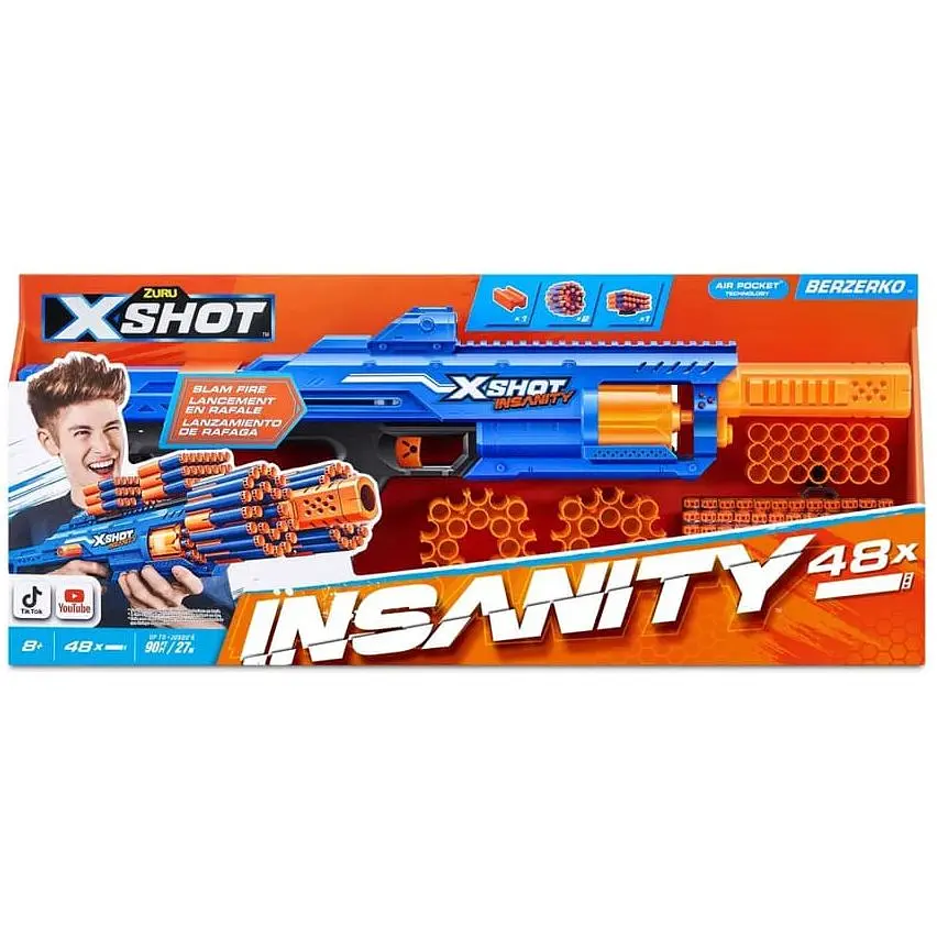 Бластер Zuru X-Shot Insanity-Berzerko 8 Shot швидкострільний 48 патронів (36610R) - фото 3