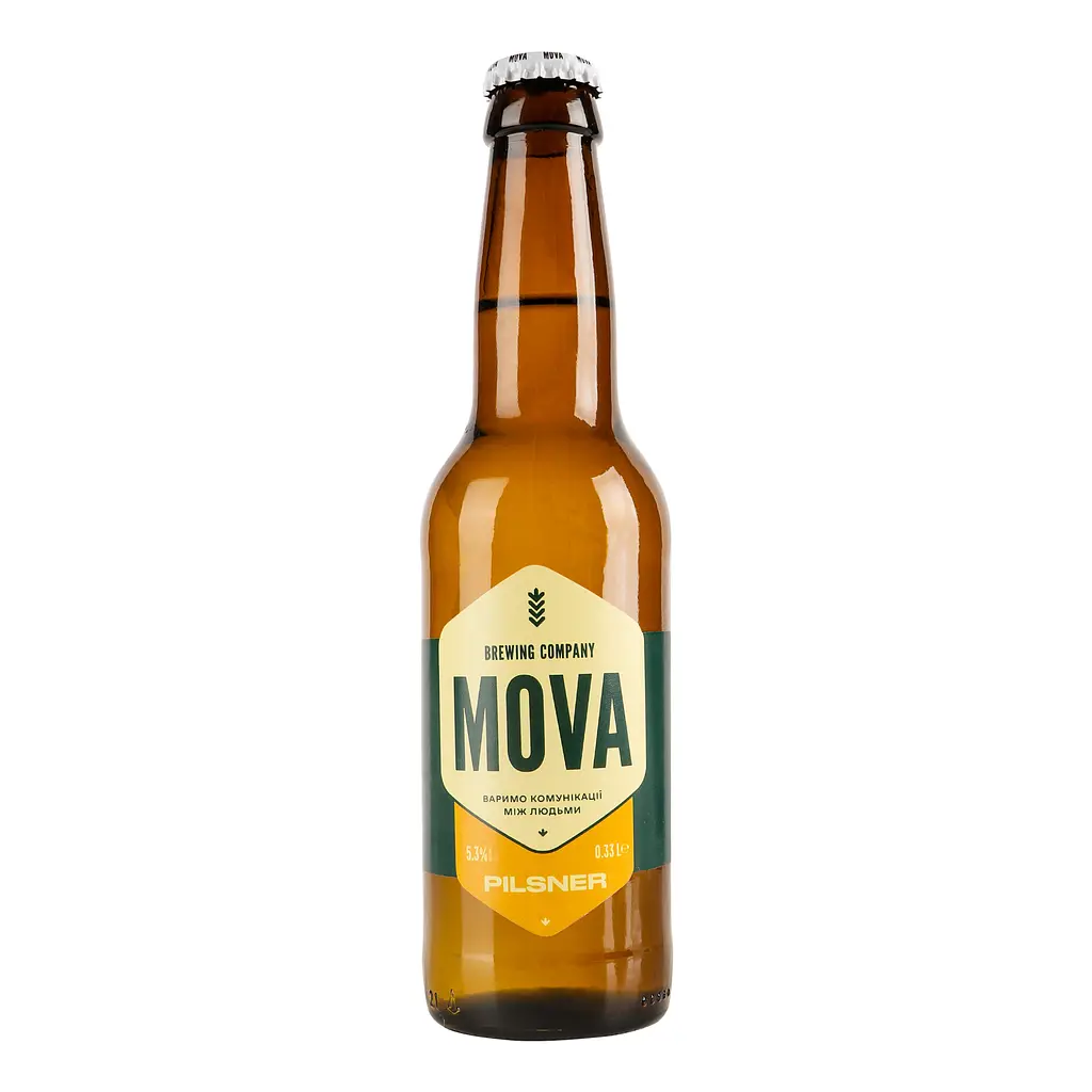 Пиво MOVA Pilsner, світле, нефільтроване, 5,3%, 0,33 л - фото 2