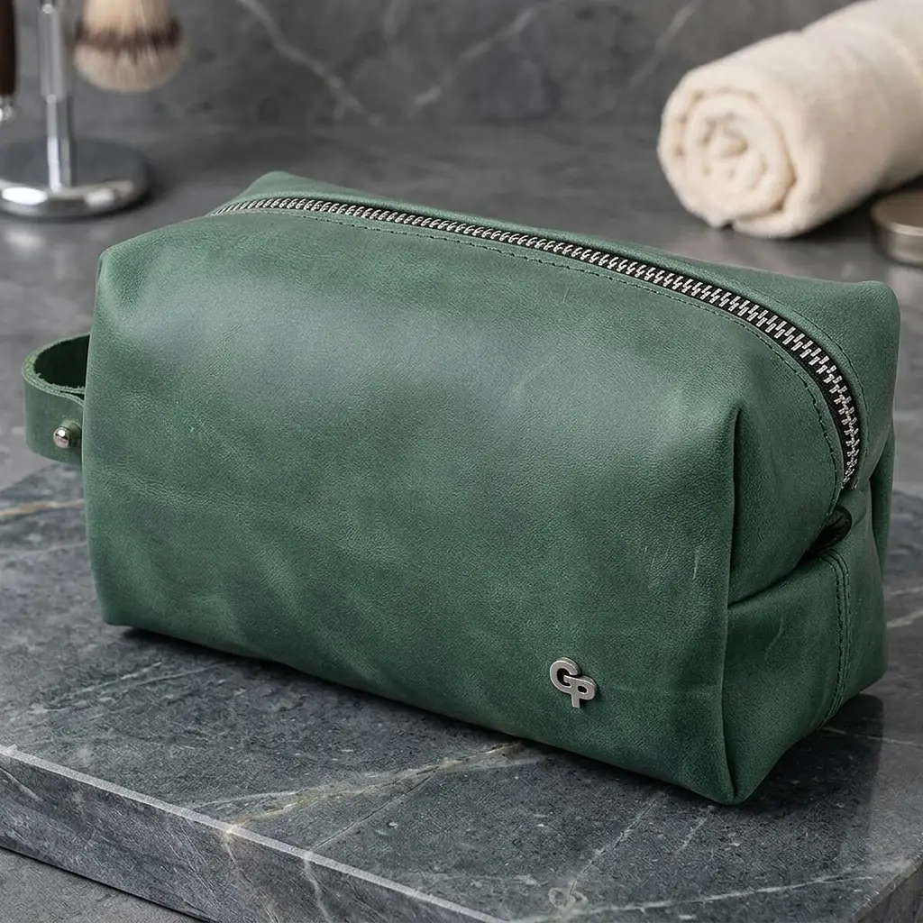 Шкіряна косметичка унісекс Grande Pelle 11572 зелений