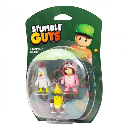 Набор коллекц. фигурок Stumble Guys - Цыпленок, Банан, Мяумер - фото 2