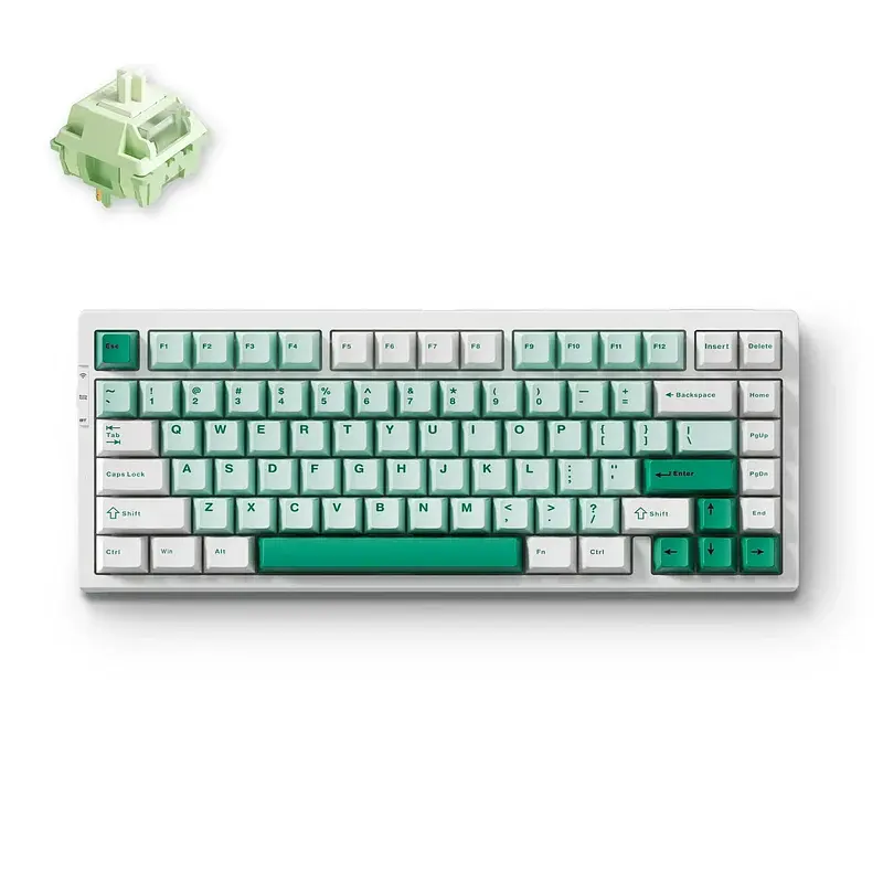 Игровая механическая клавиатура Mchose G75 Pro / Три режима подключения / Matcha Latte Switch / Green - фото 2