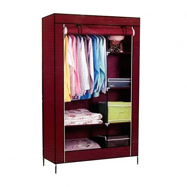 Тканинна шафа для речей Storage Wardrobe 88105 складаний гардероб 2 секції, 105 х 45 х 170 см - фото 5