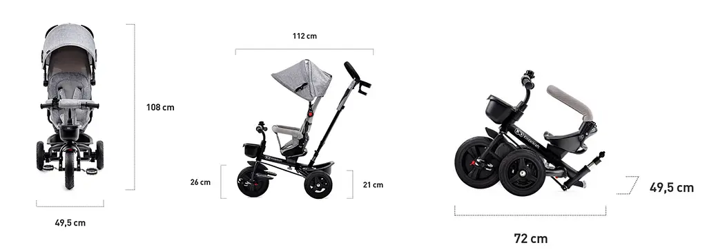 Дитячий триколісний велосипед Kinderkraft Aveo malachite grey (5902533922338) - фото 12