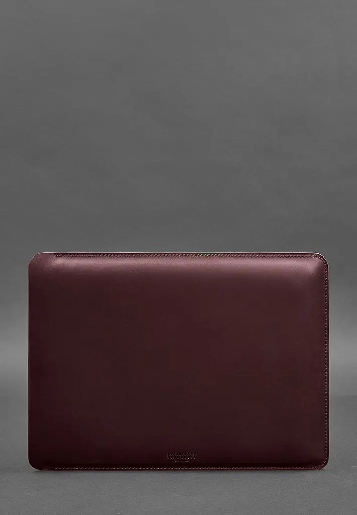 Шкіряний чохол BlankNote для MacBook 14 дюйм Бордовий Crazy Horse - фото 2