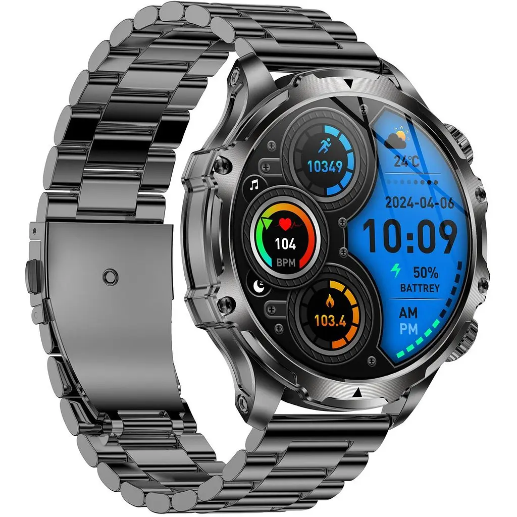Смарт-годинник Uwatch Smart Turbo Power Steel 2 ремінці сріблястий (3255) - фото 4