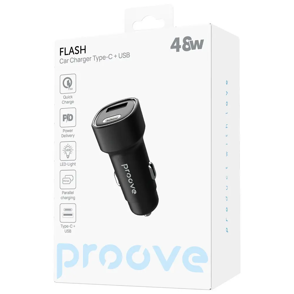 АЗП Proove Flash 48W (Type-C + USB) - фото 2