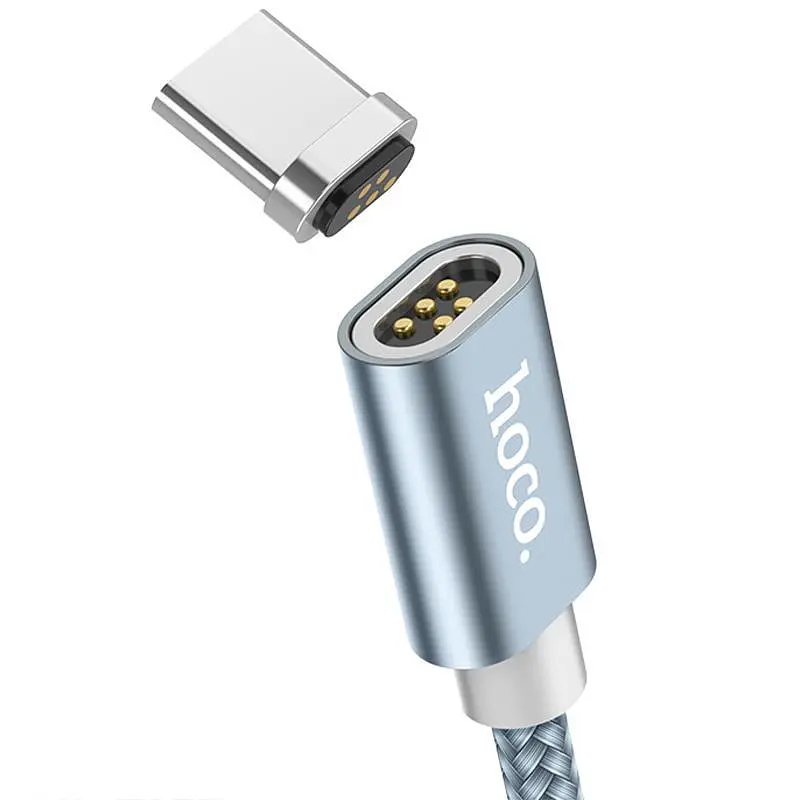 USB Cable Hoco U40A Magnetic Adsorption Type-C Grey 1.2m - фото 4