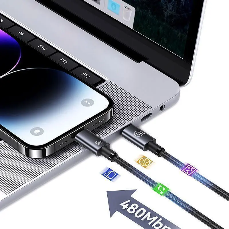 Кабель Usams US-SJ679 USB-C to Lightning 30W 3A 0.25m Tarnish (SJ679USB01) [153986] - фото 5