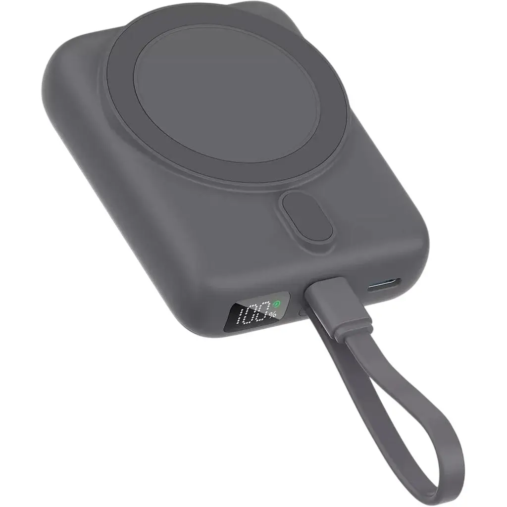 Зовнішній акумулятор Proove Neutron 22.5W 10000mAh бездротовий павер банк (PBNE22022203) сірий