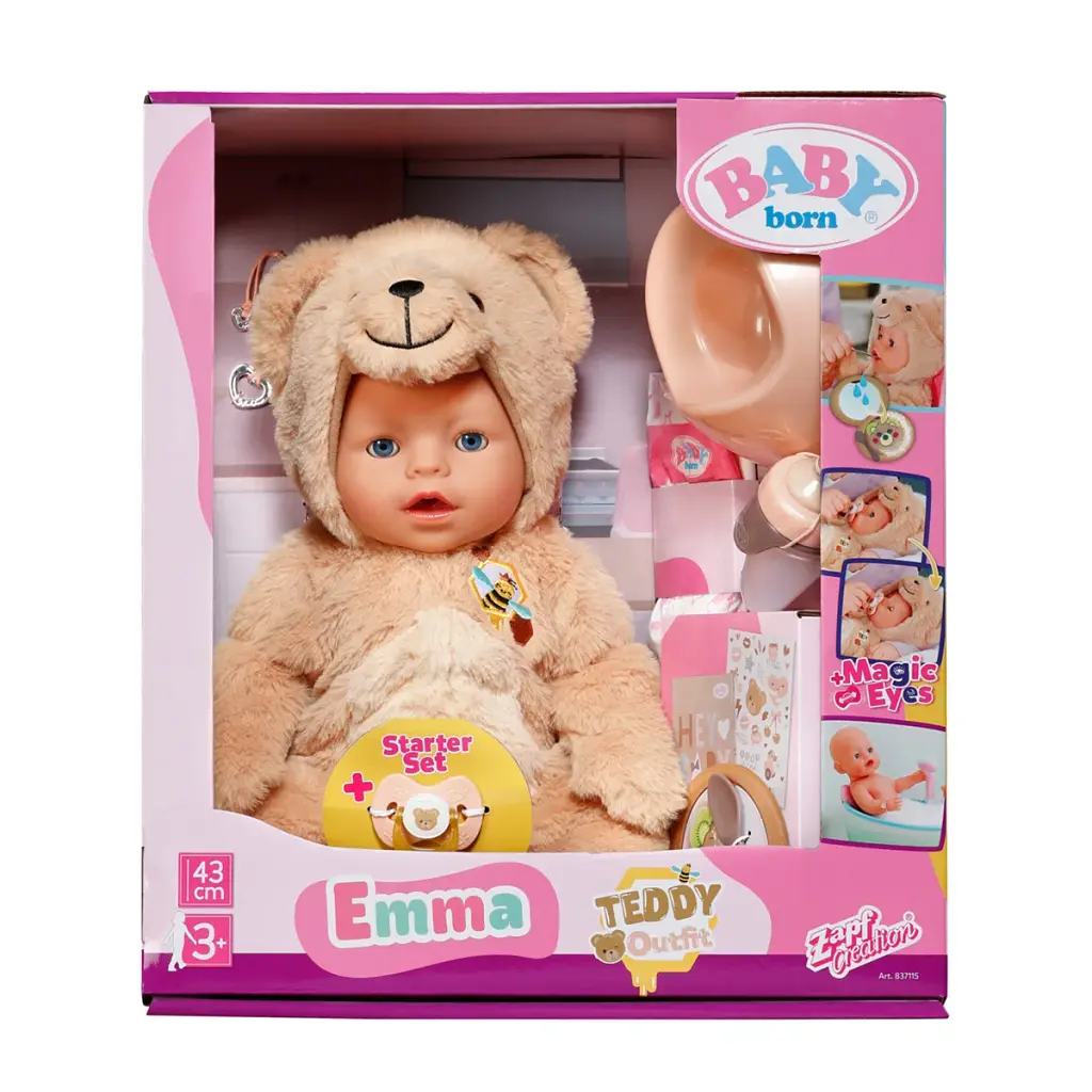 Пупс Zapf Baby Born – Емма у костюмі ведмедика 43 см (837115) - фото 2