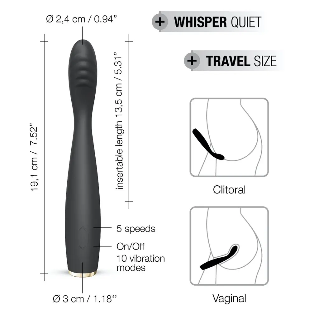 Вібратор для точки G Dorcel Marc G-SLIM 19.1 см чорний - фото 8
