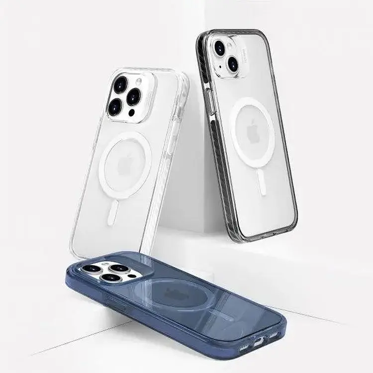 Чехол Vokamo Smult MagSafe Apple iPhone 15 магнитный Blue - фото 6