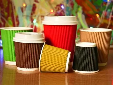 Одноразові стакани кольорові паперові об'єм 340 мл жовті 20 шт/уп. - фото 4