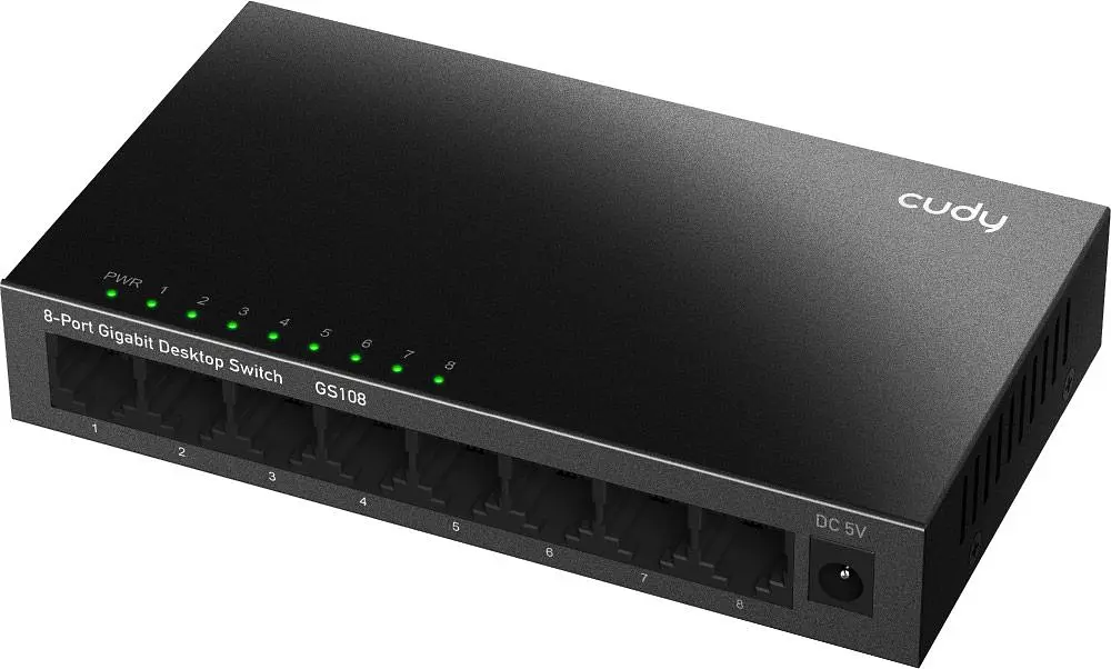 Комутатор Cudy GS108, 8 портовий Gigabit Metal Desktop Switch (GS108) - фото 2