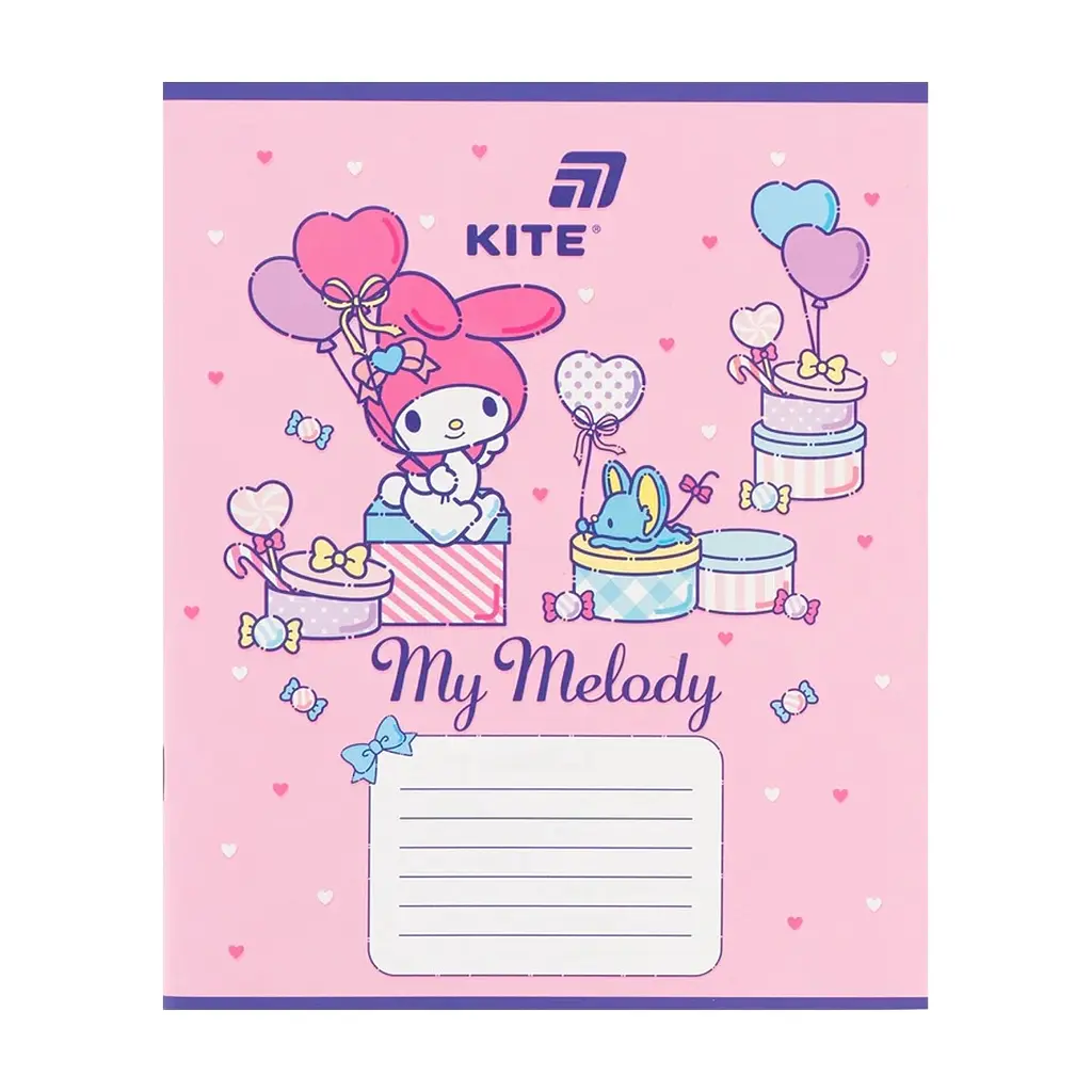 Зошит Kite Hello Kitty, 12 аркушів, коса лінія (HK26-235-2), в асортименті - фото 2