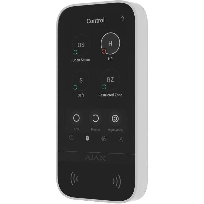 Панель керування охоронною системою Ajax KeyPad TouchScreen White (000034514) [162949] - фото 11