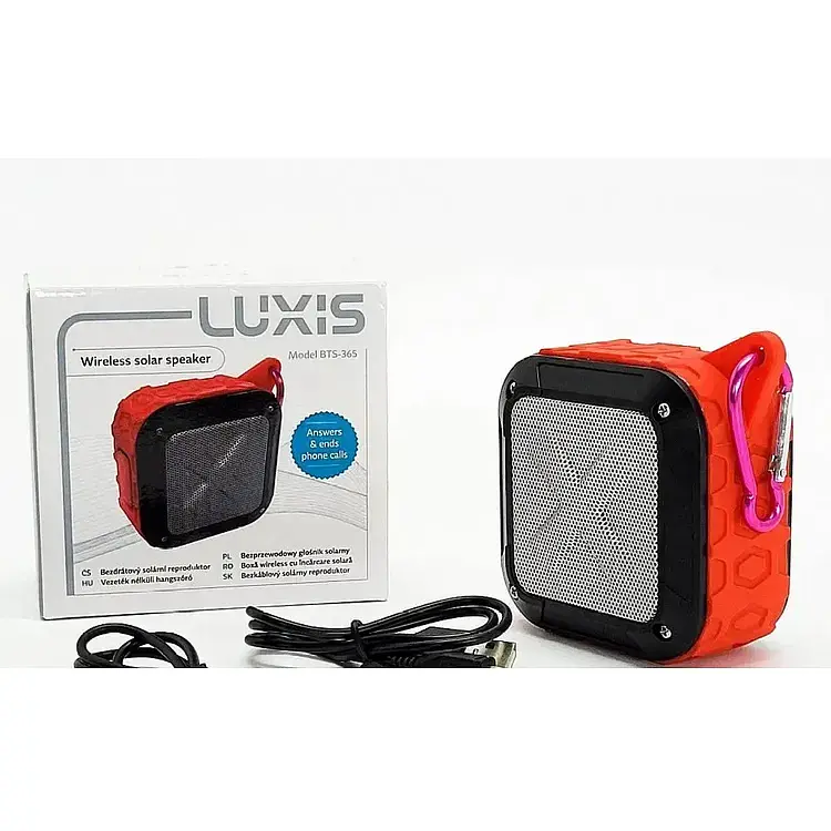 Колонка Luxis BTS-365 с солнечной батареей аккумуляторная Bluetooth USB компактная - фото 2