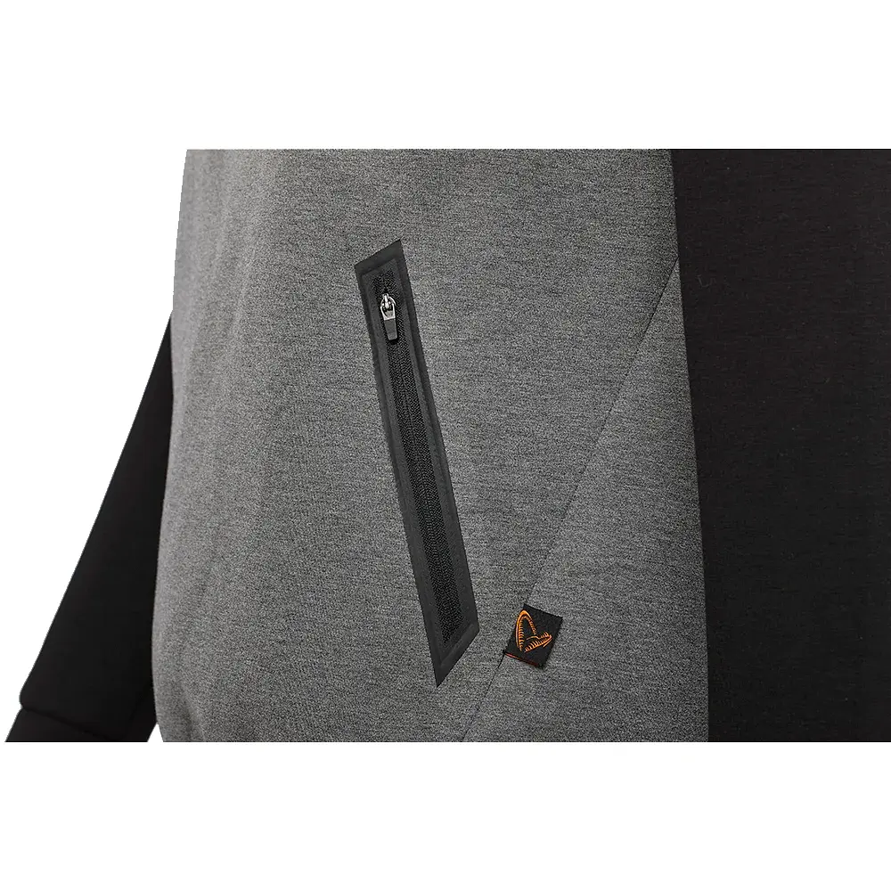 Реглан Savage Gear Tec-Foam Hoodie M Dark Grey Melange - фото 4