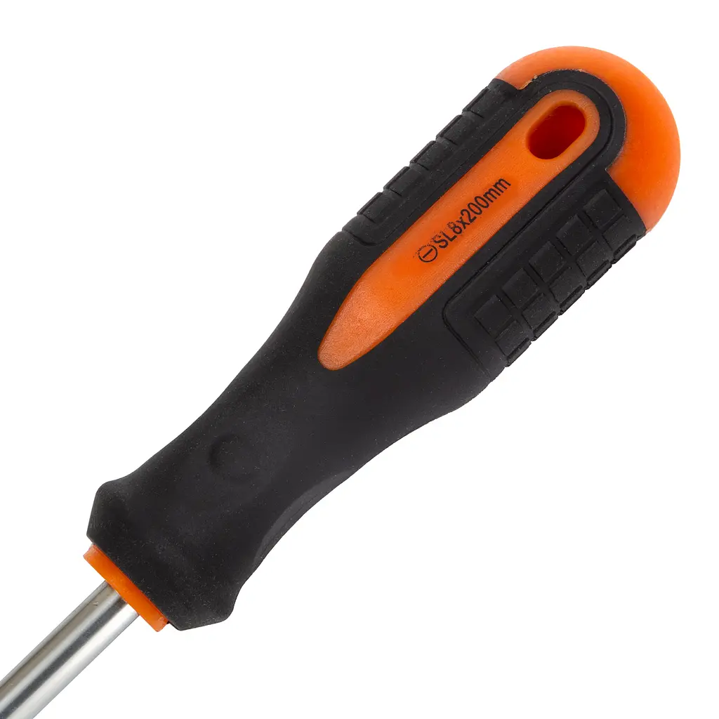 Викрутка Polax шліцьова плоска SL8 X 200, Cr-V (51-007) - фото 4