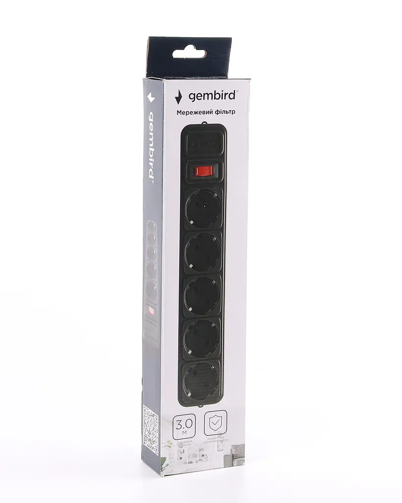 Мережевий фільтр Gembird Power Cube 5 розеток 3m Black (SPG5-G-10B) - фото 2