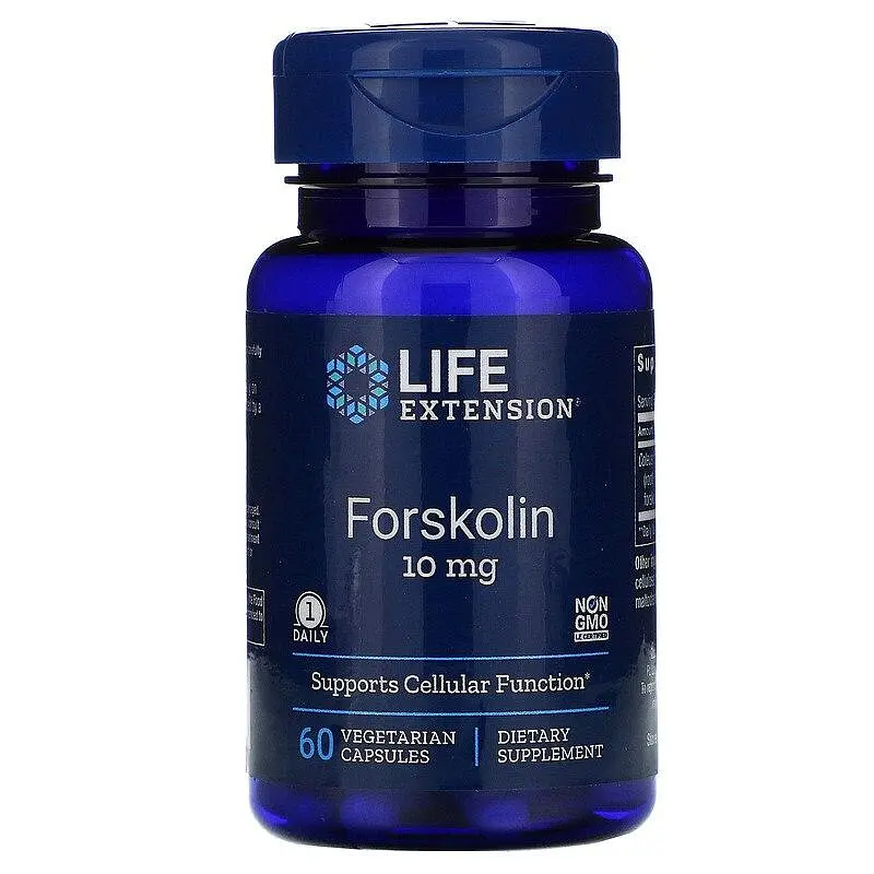 Форсколін, Forskolin, 10 мг, 60 капсул Life Extension vit0001658