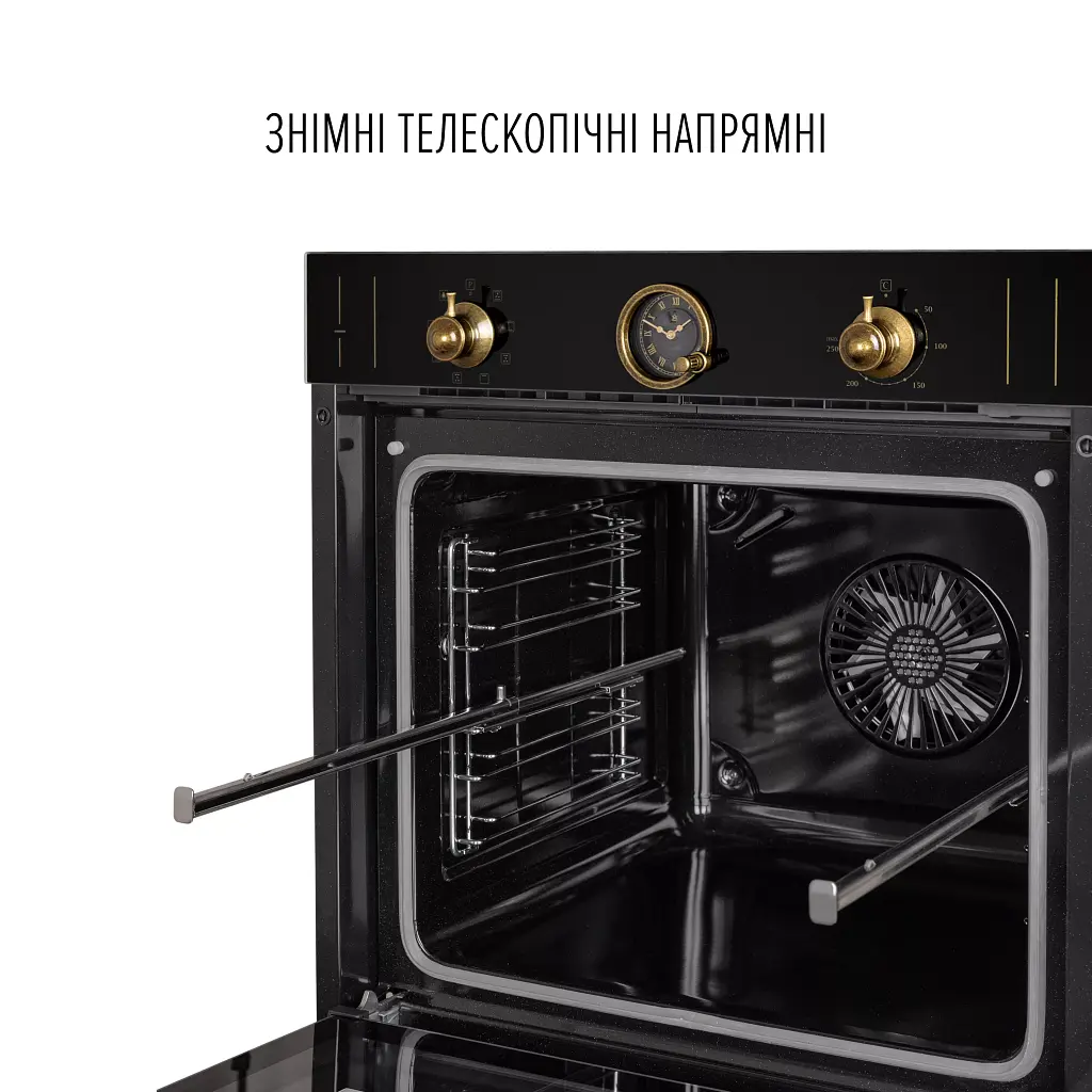 Духова шафа електрична Perfelli Vintage 6A8N Nero - фото 9