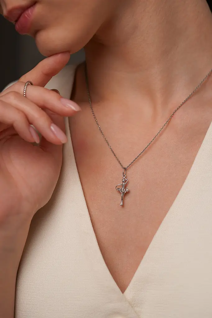 Срібний кулон Балерина (7392) - фото 9