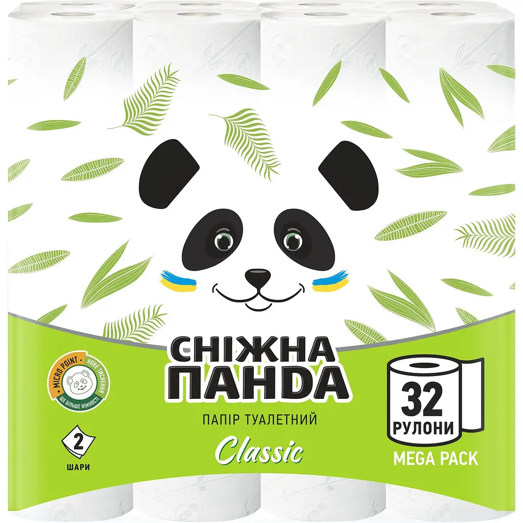 Уценка. Туалетная бумага Снежная Панда Classic 32 рулона - фото 2