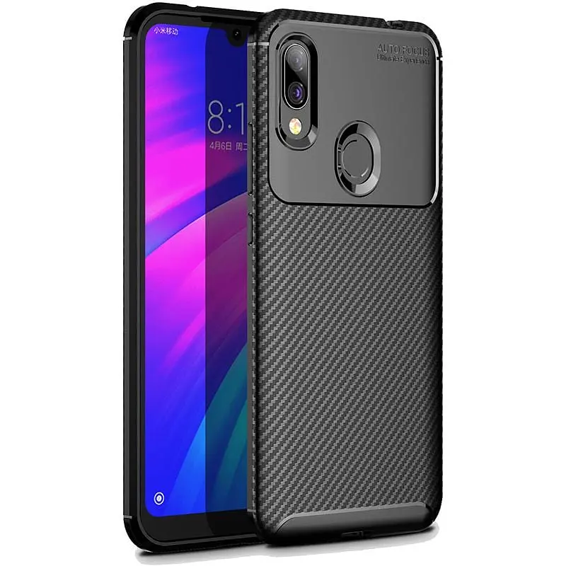 Чохол-накладка Toto TPU Carbon Fiber 1.5 mm Case Xiaomi Redmi 7 Black - фото 2