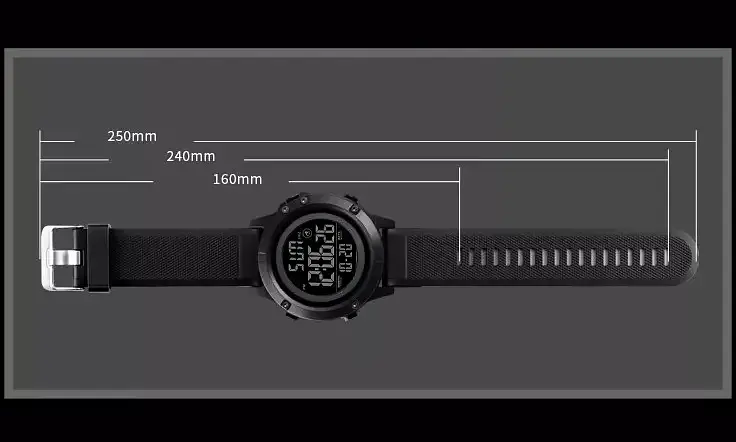 Мужские спортивные часы Skmei 1508 (Черные с черным) - фото 10