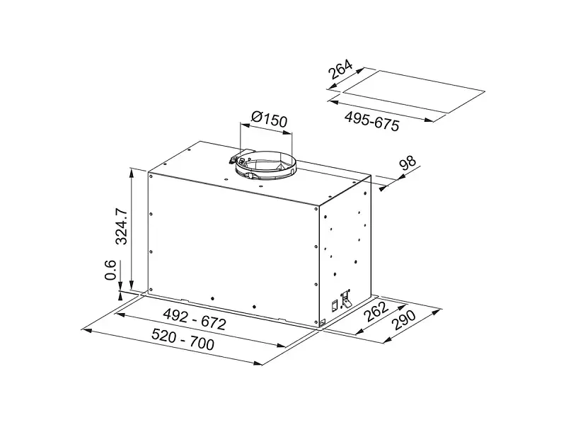 Витяжка Franke Box Flush EVO FBFE WH MATT A52 (305.0665.366) - фото 2