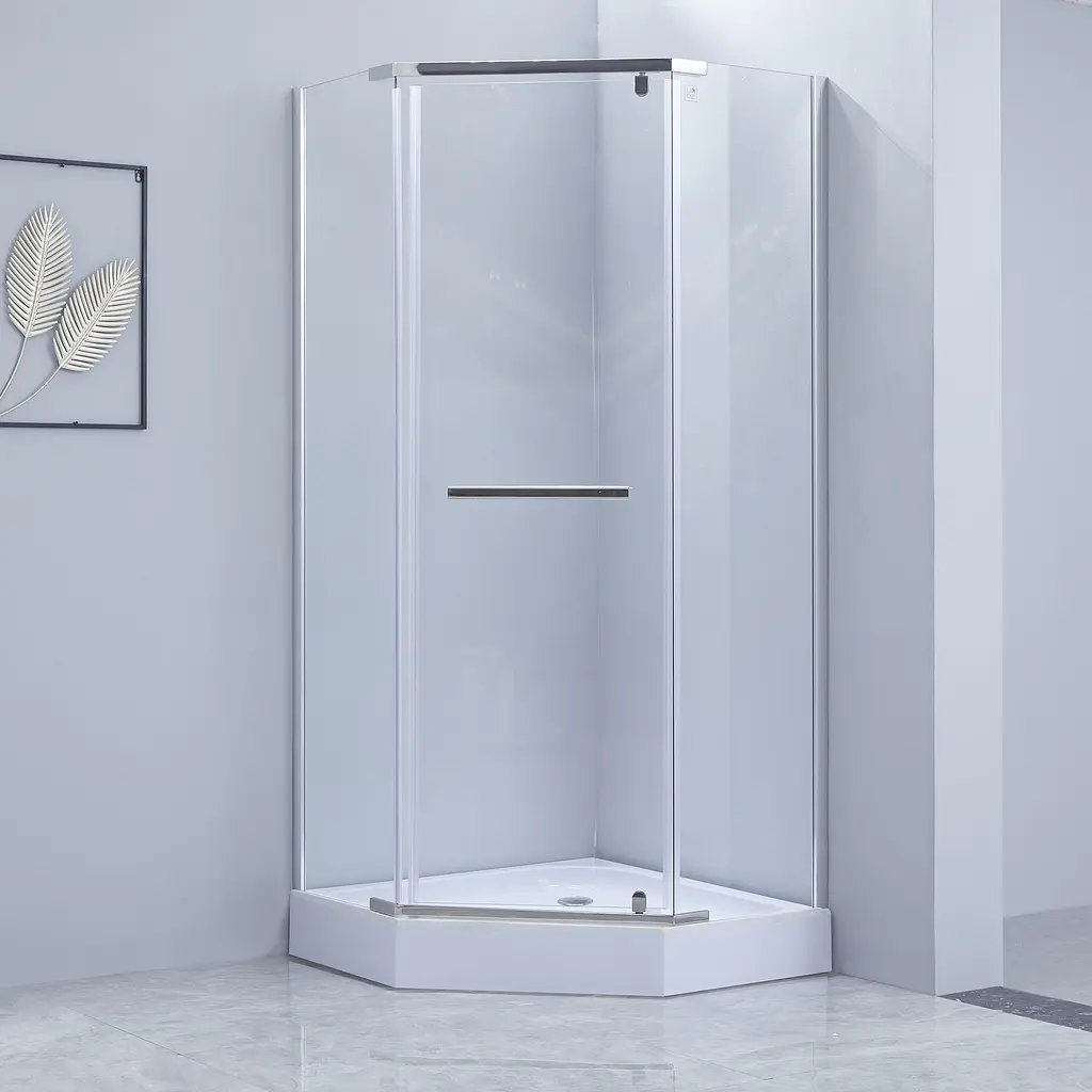 Душова кабіна Lidz Dozorca SC90x90.CRM.LOW.TR, скло прозоре 6 мм, Хром, Універсальна, прозорий - фото 6