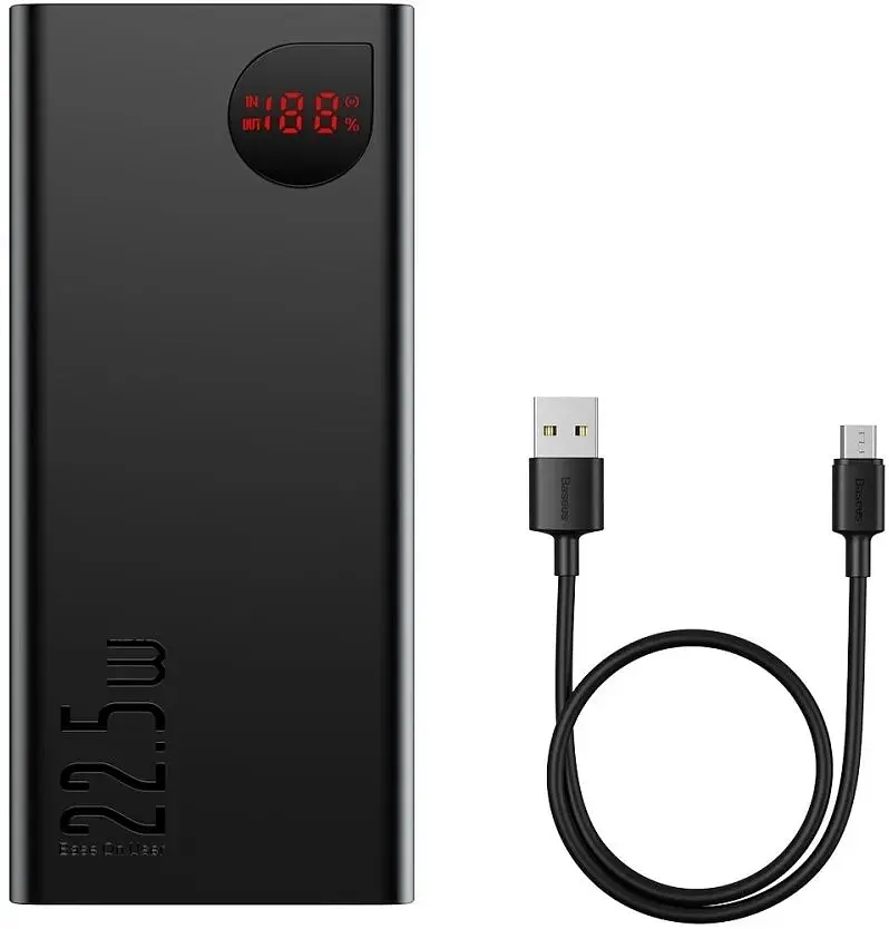 Портативная батарея Baseus Adaman Metal 40000mAh 22.5W PPAD020101 внешняя - фото 3