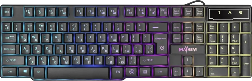 Клавіатура Defender Mayhem GK-360DL UA RGB Black (45362) - фото 3