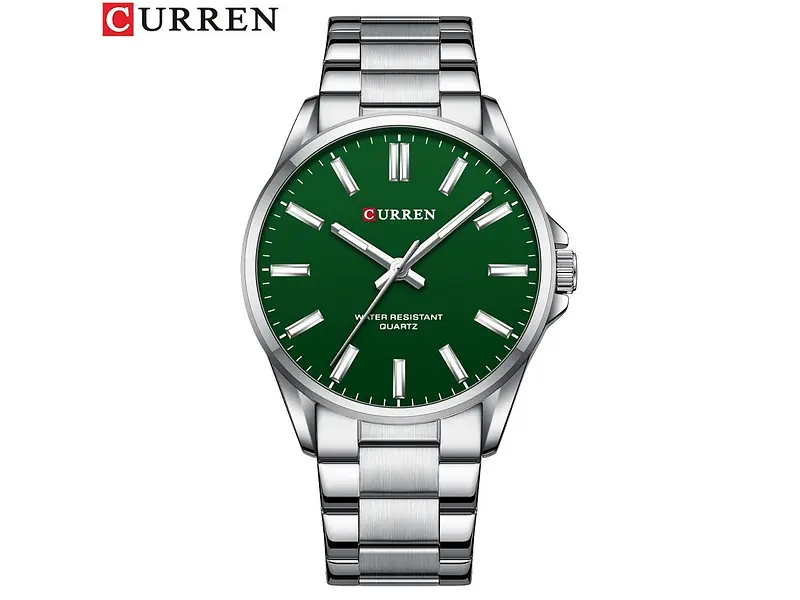 Наручний годинник чоловічий 9090 Silver-Green Curren acs0031462 - фото 2