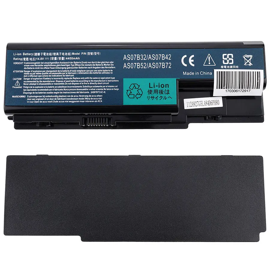Аксессуар для ноутбука Acer AS07B42 (Aspire: 5230 5720 5920 7520 TravelMate: 7230 7530 7730) 14.4V 4400mAh Черный - фото 2