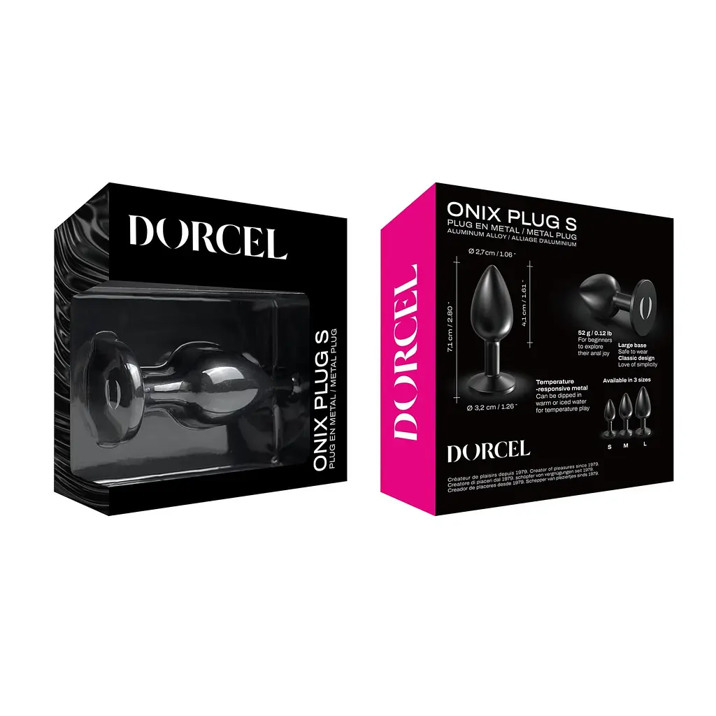 Анальна пробка Dorcel Onix Plug S 7.1 см (чорний) - фото 8